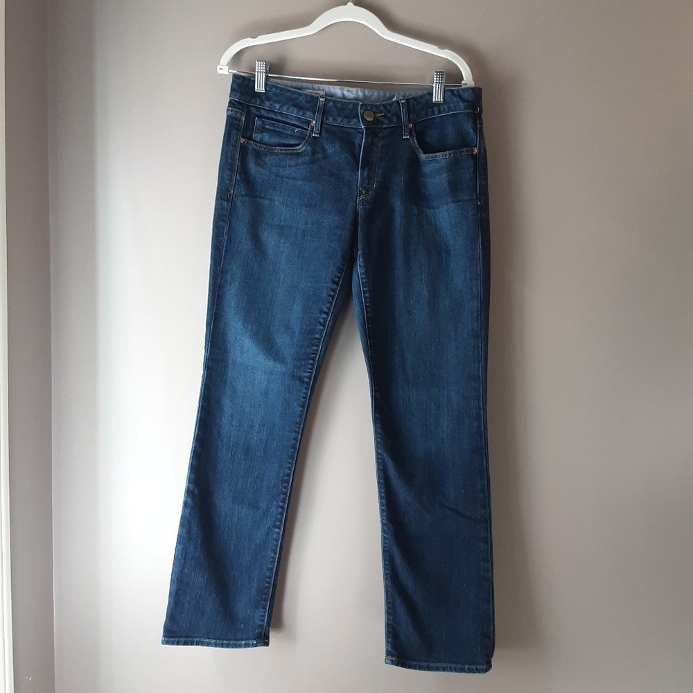Gap 1969 Real Straight Dark Wash Jeans Cropped Size 30/10